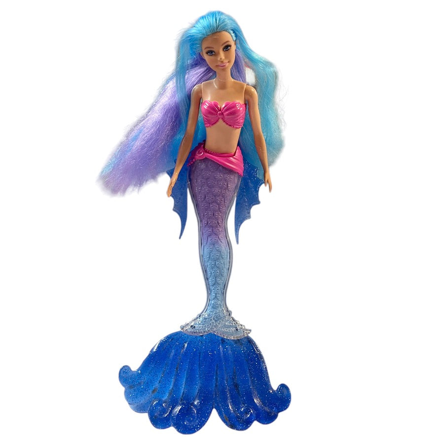 Barbie Princess Mermaid Doll, Blue & Lavender Hair, Shimmery Side & Tail Fins, EXQUISITE!