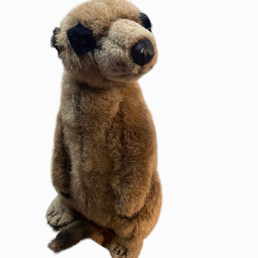 Realistic Fiesta 14" Sitting Meerkat with Black Ears, Paw and Feet in EUC