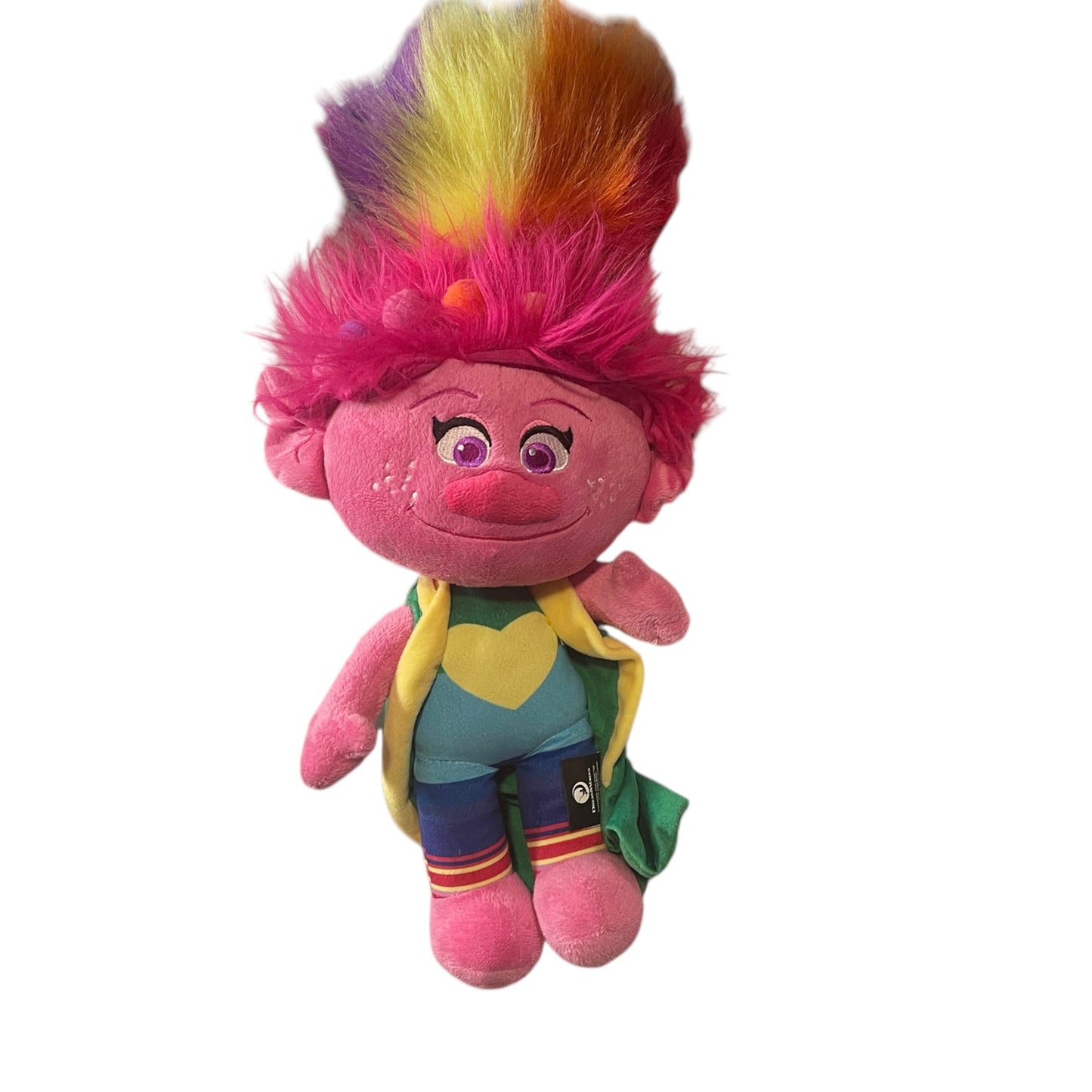 Dreamworks Trolls World Tour 20" Poppy Plush Doll, Embroidered Features, Wild Rainbow Hair,