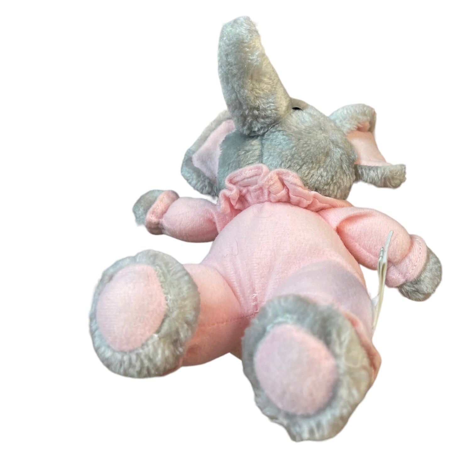 Russ-BerriePink Pyjama Grey Elephant Rattle Soft Stuffed 6" Plush Baby Toy