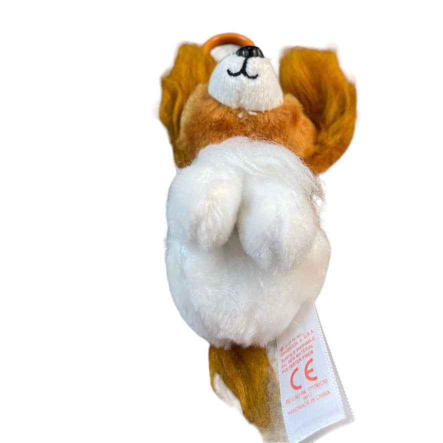 VelveTy 'Barks' Cavalier 4" Spaniel Puppy Stuffed Animal Bag Clip Keychain Collectible Toy