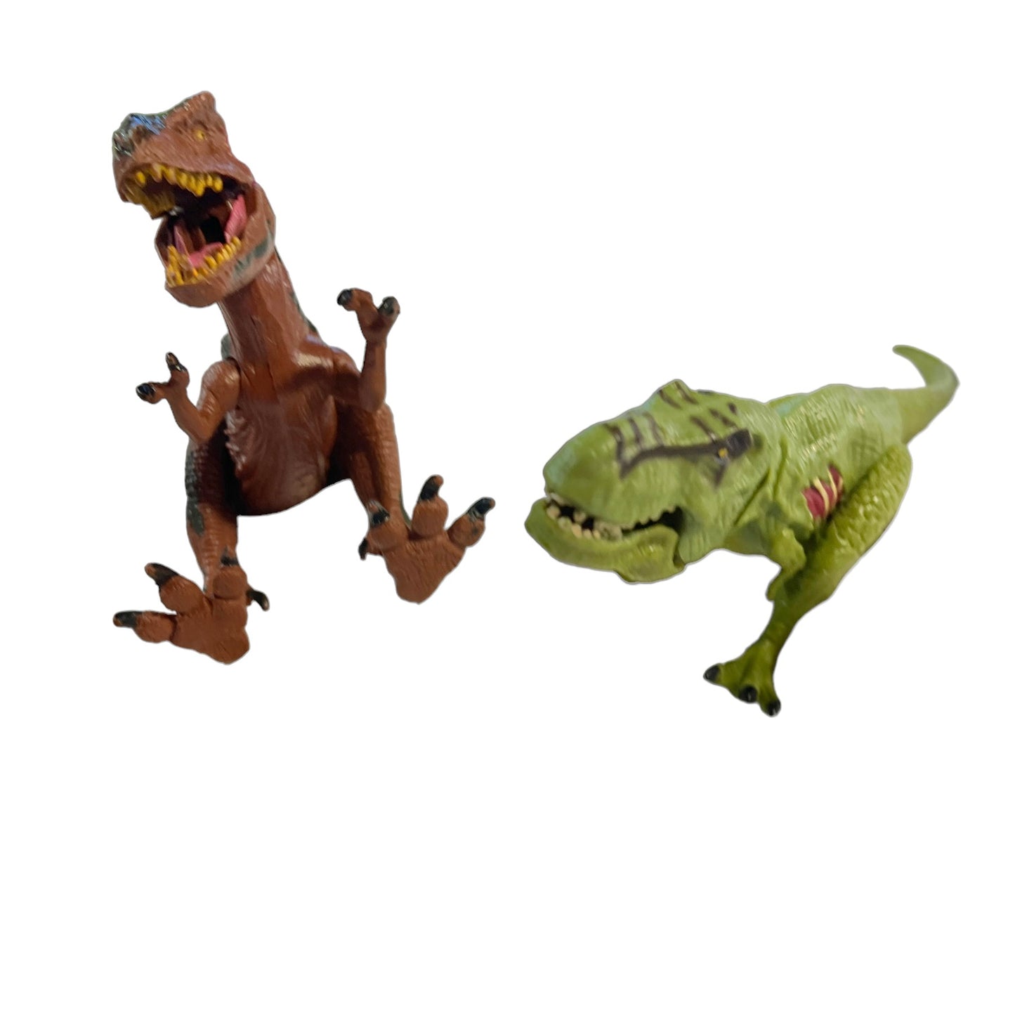 T-Rex Lot of 2 Jurassic World Hasbro Battle Wound Damage Dinosaur Chomps & 8" Poseable Dino Toy