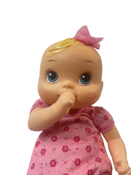 2012 Hasbro Thumb Sucking Baby Alive Luv 'N Snuggle Blond Hair/Blue Eyed