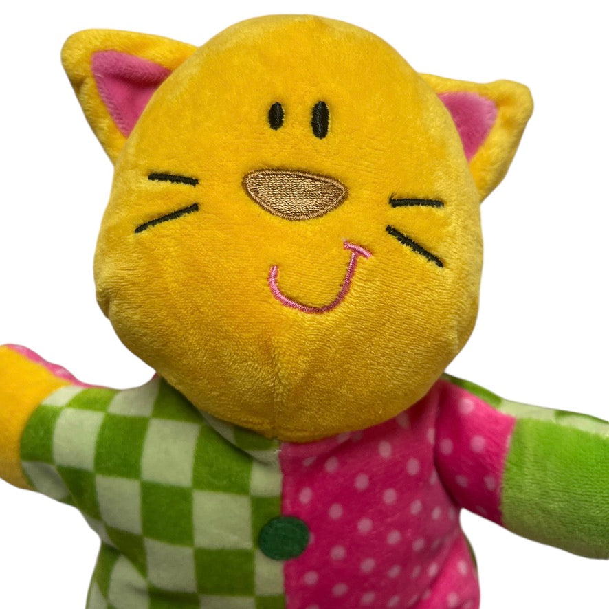 Russ Baby Plush Cat Rattle, 'Jingle', 10 inch Bright Stuffed Animal Plush Toy, Embroidered Face