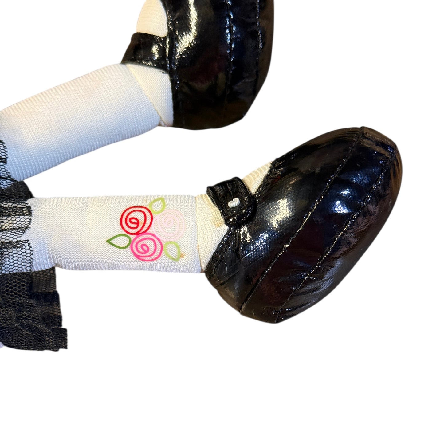 Children's Place 13" Plush Fashion Doll, Red Yarn Hair, Tartan Skirt, Shiny Shoes and Purse! GUC