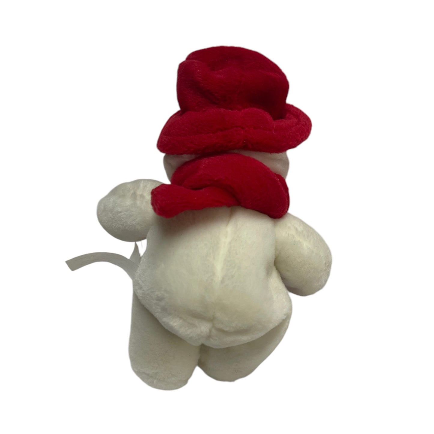 Russ Berries L'il Softies 'Snowball' Christmas Velvety Plush Toy, Red Hat & Scarf, Carrot Nose, Bean Bottom, Button Eyes