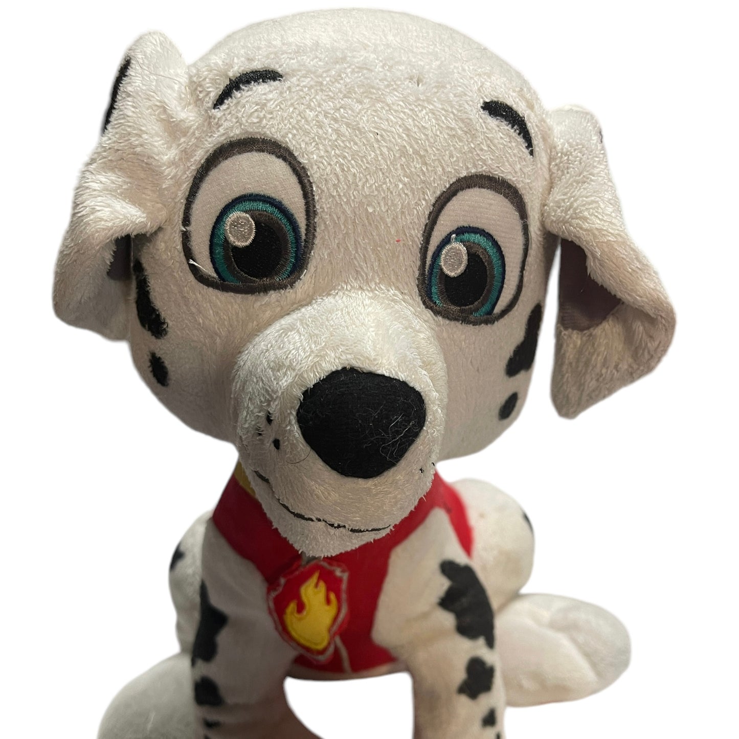 PAW PATROL 14" Marshall Fire Fighting Dalmatian Plush Stuffed Toy in GUC Missing Hat