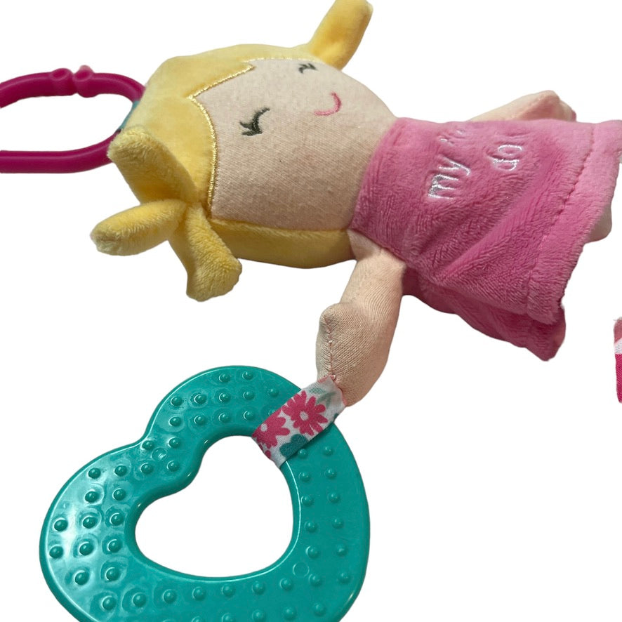 Carter's My First Doll 8" Velvety Soft Doll with Teether and Hanging Ring