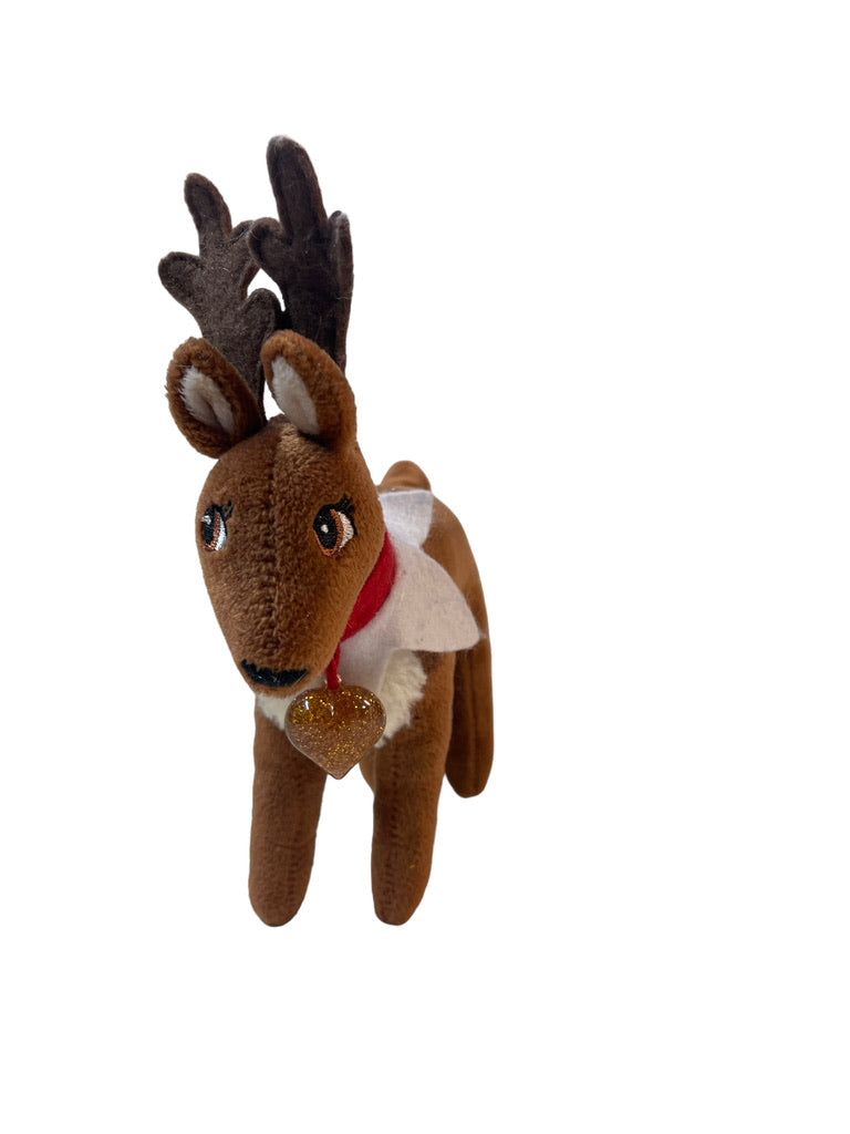 Elf on the Shelf Pet Reindeer Doll, Red Collar & Sparkly Heart Pendant