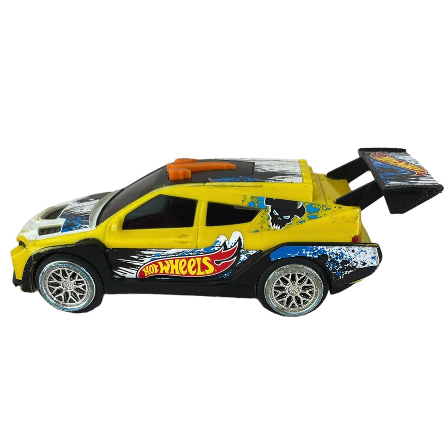 Toy State Bright Yellow Hot Wheels Light and Sound Loop Car