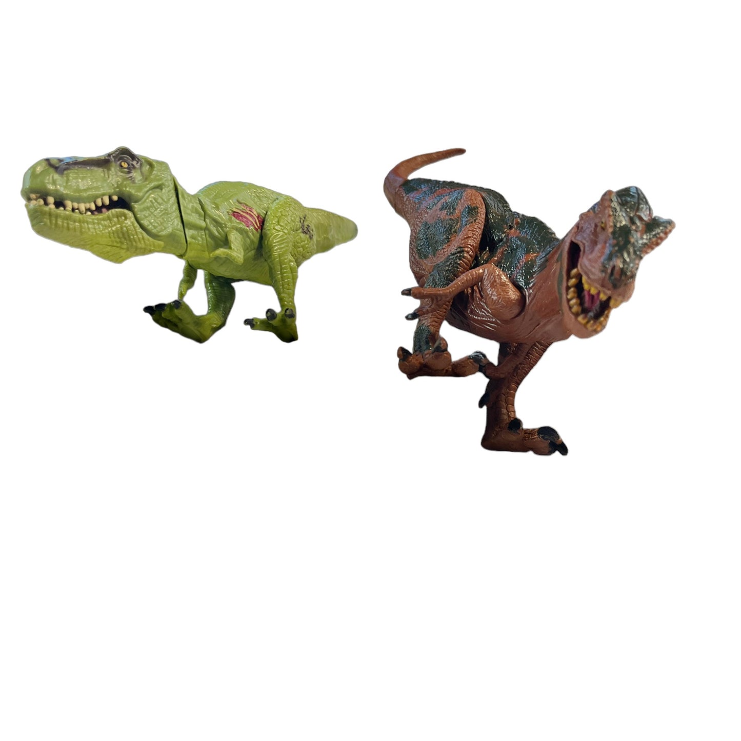 T-Rex Lot of 2 Jurassic World Hasbro Battle Wound Damage Dinosaur Chomps & 8" Poseable Dino Toy