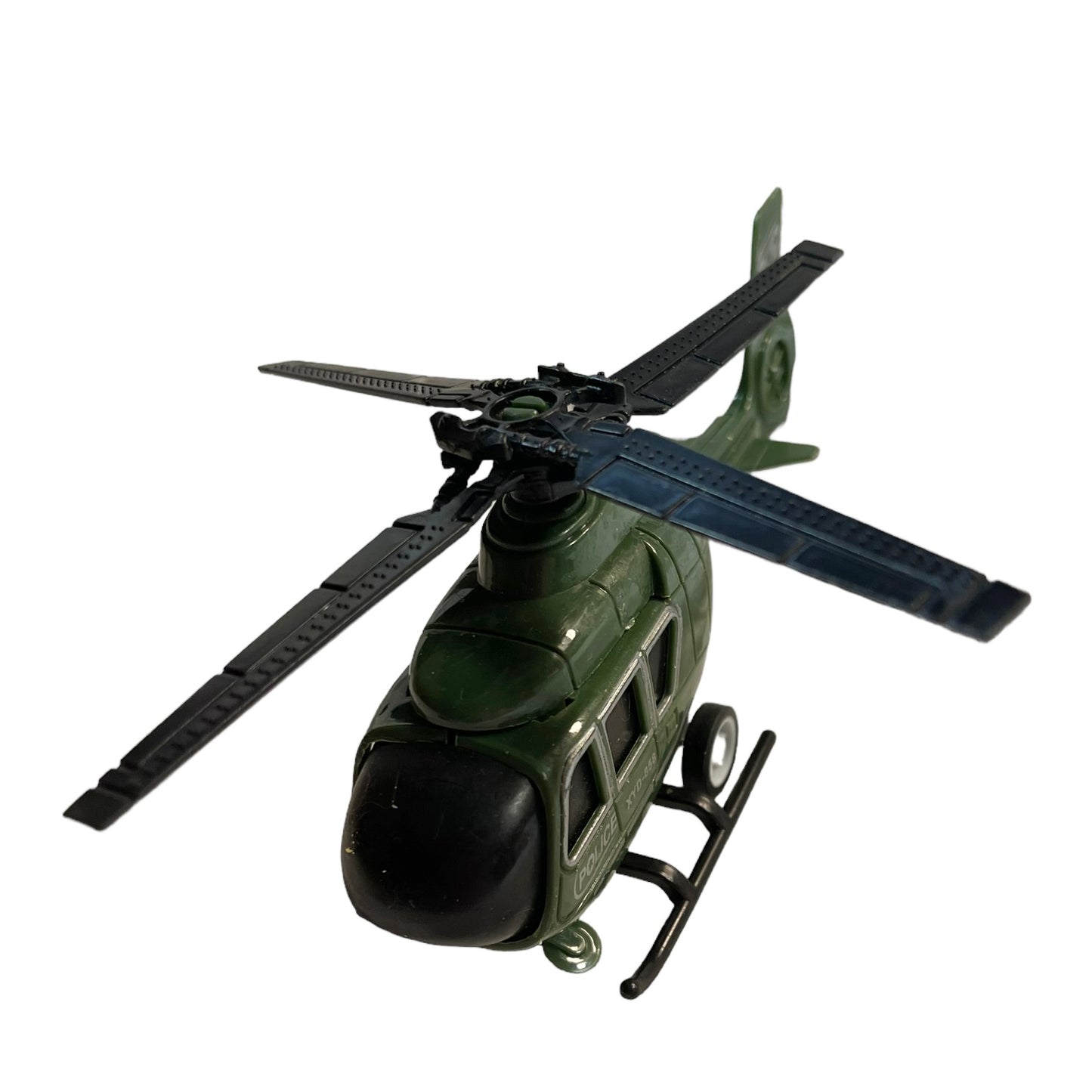 Green Die Cast Toy Aircraft Vehicle Toy Police Helicopter