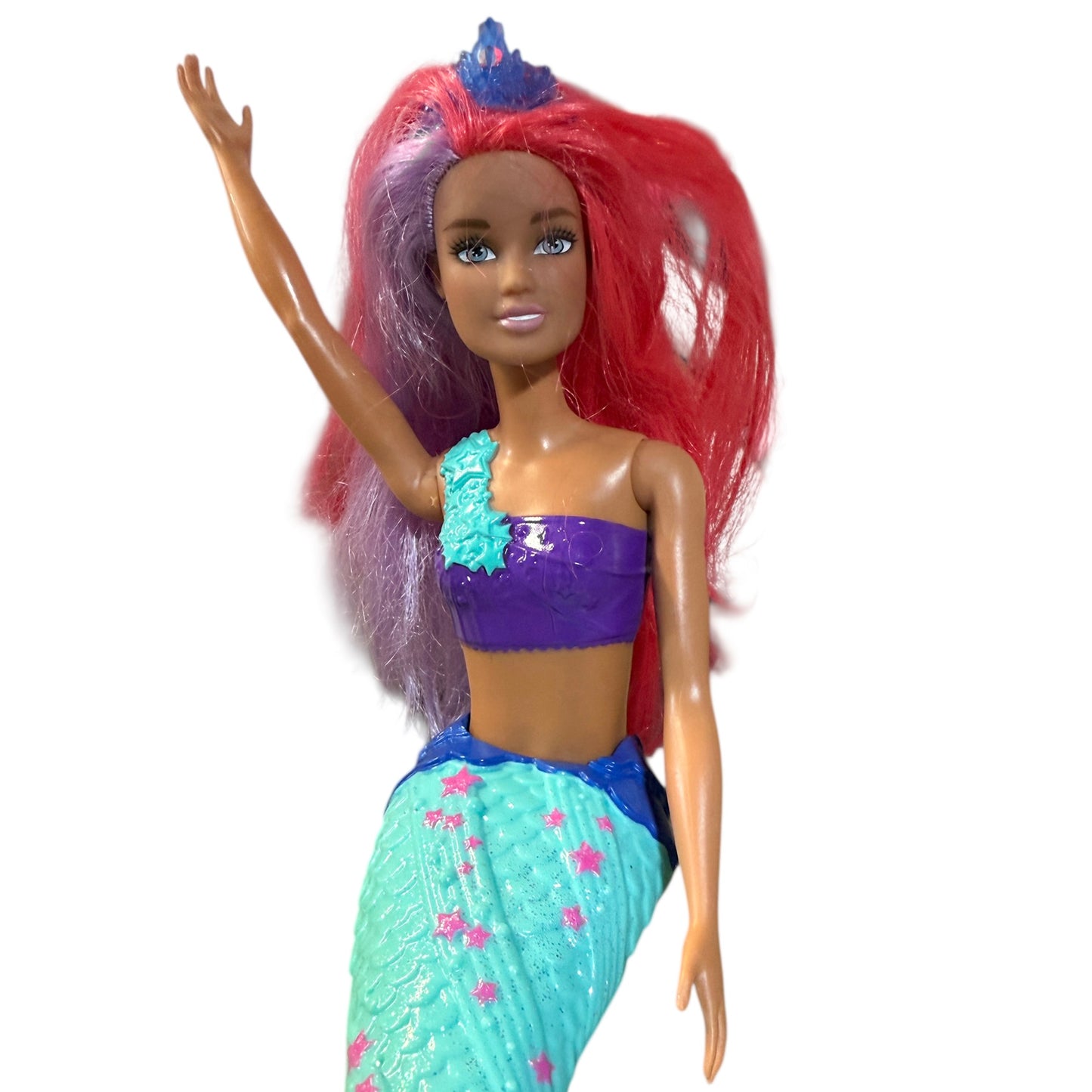 BarbIe Dreamtopia 12" Mermaid Doll in Aqua & Purple with  Hot Pink & Lavender Hair with Tiara