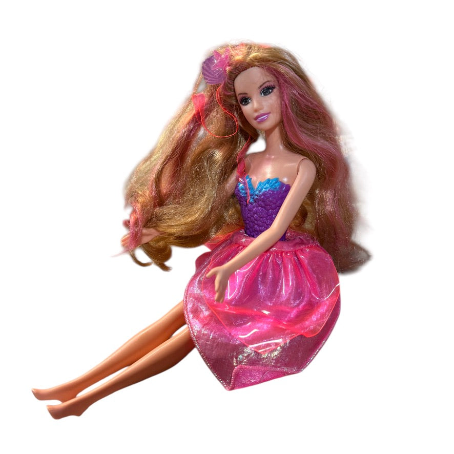 Mattel Barbie and The Secret Door Transforming Princess Romy Doll, Sparkling in Pink & Purple!