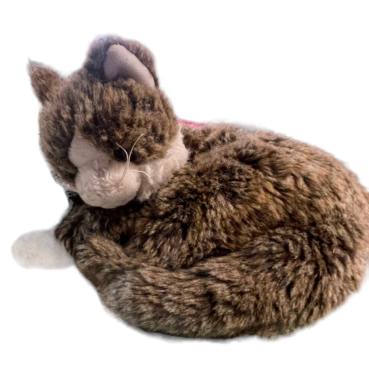 Vintage TY Classic Brindle Tabby Cat Plush Stuffed Kitten 14" O'Malley Realistic Toy Cat from 2002 EUC