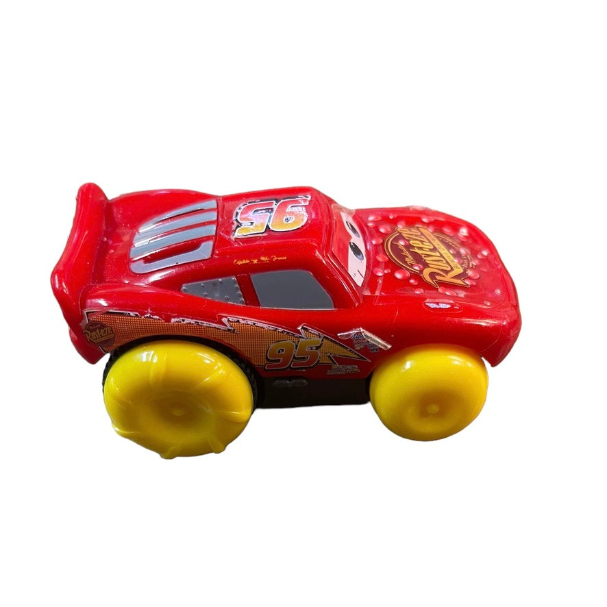 Disney Pixar Cars Yellow Hydro Wheels Lightening McQueen Pull Back Splash Racer