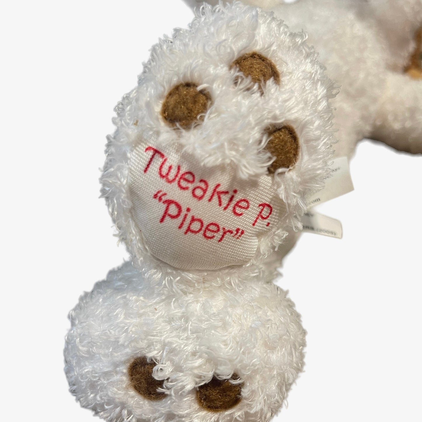 Tweakie P. Piper Long Legged Puppy Dog by Phebe Phillips White Brown Eye Patch, Tail & Ears