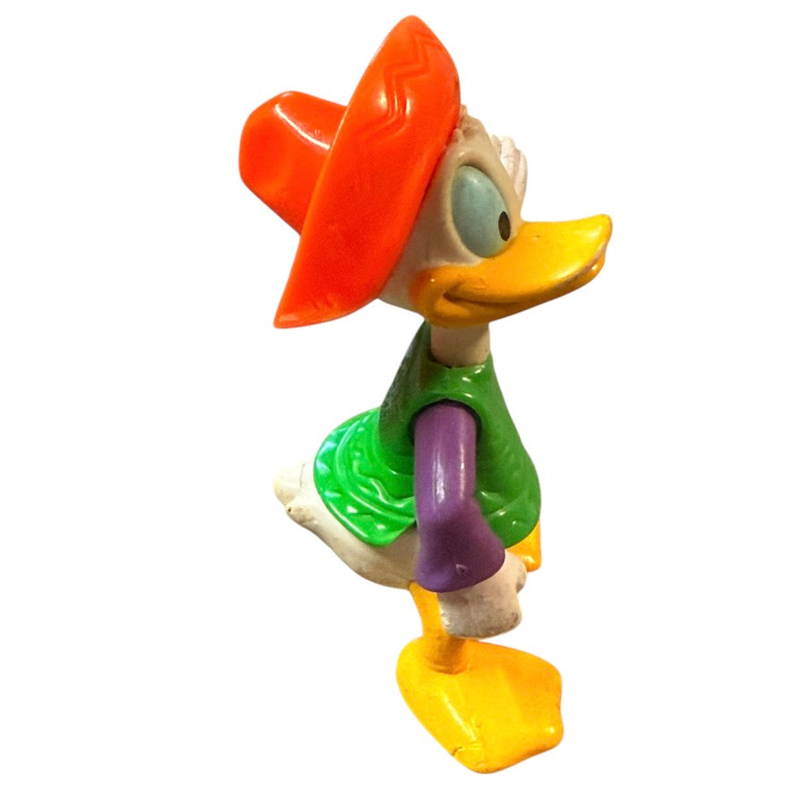 Vintage Donald Duck 3.75" Action Figure/Cake Topper in Orange Sombrero Epcot, 1993