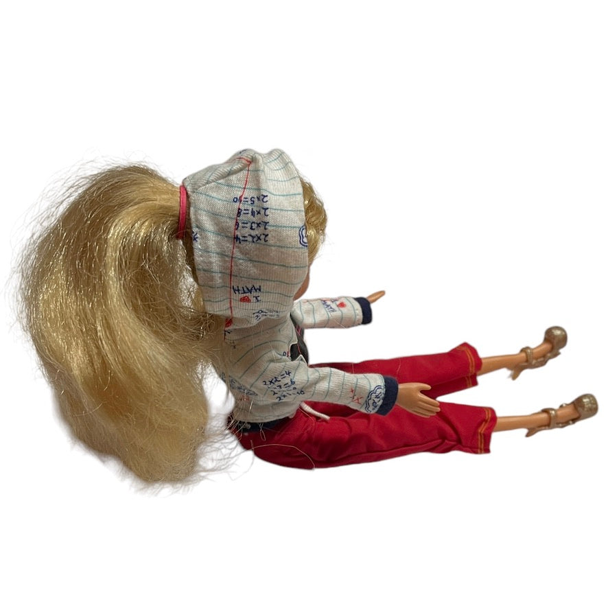 Zuru Fashion Doll, Thick Blond Hair, Cute Hoodie and Red Drawstring Pants,  Amazing Gold Shoes!