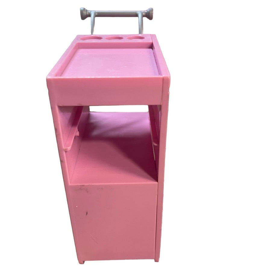 Barbie Dollhouse Stewardess Flight Attendant Stewardess Flight Attendant Pink Serving Cart