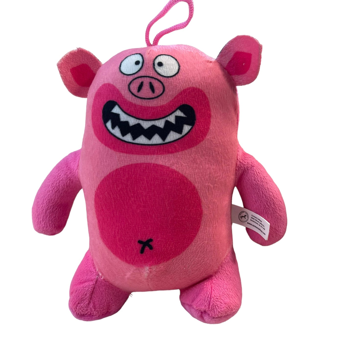 Caravan Soft Toys Neon Pink 8" Scary Monster Stuffed Animal Toy in EUC