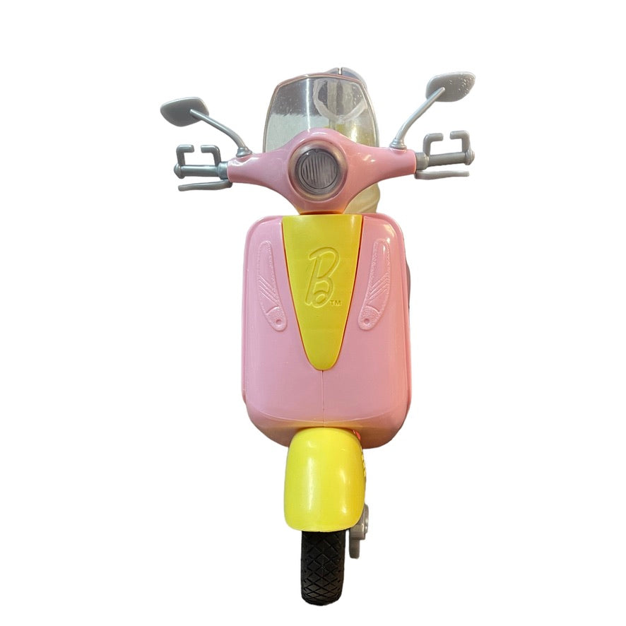 Barbie Moped/Vespa Pink & Yellow Scooter in Very Good Preowned Condition