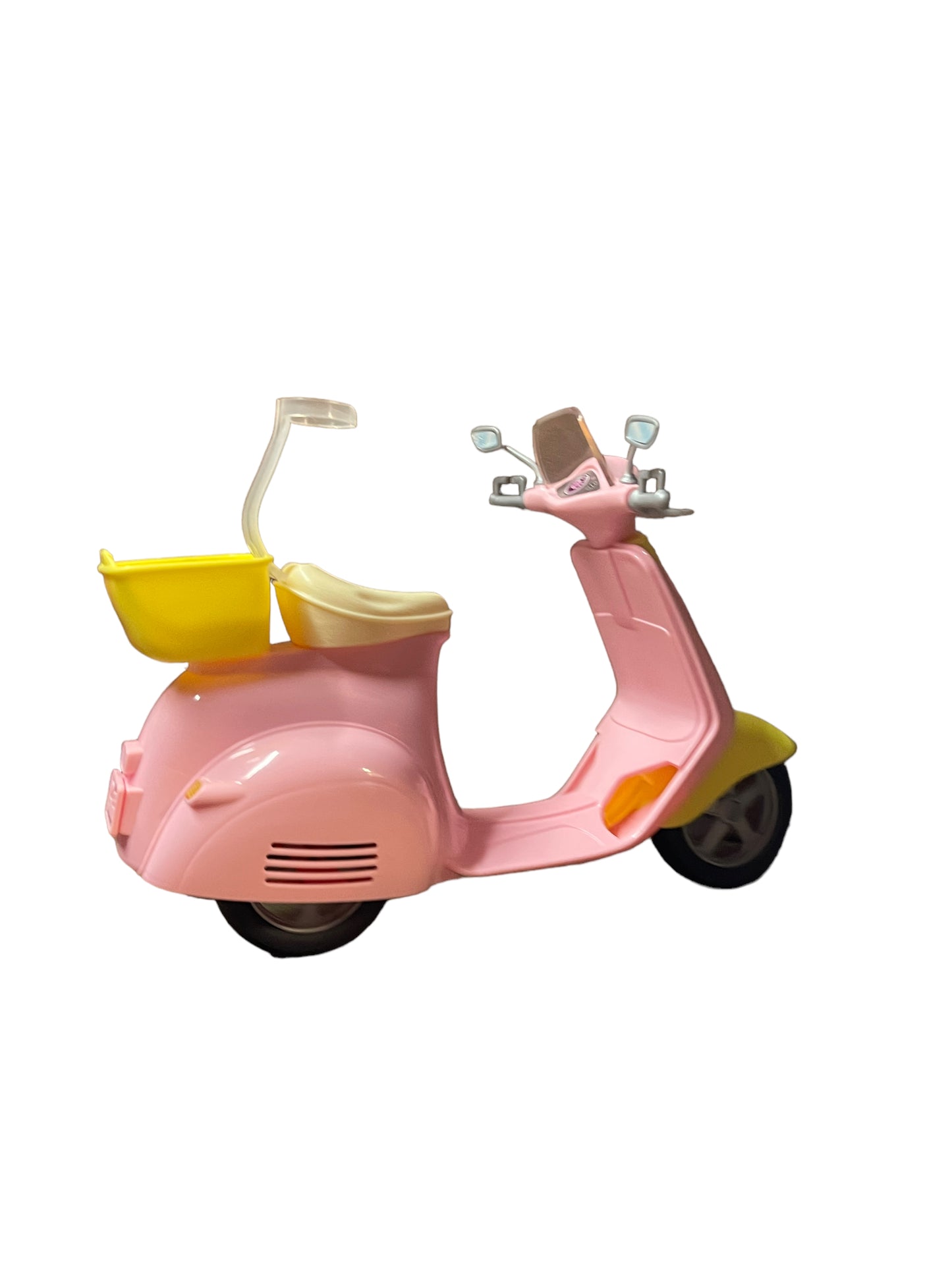 Barbie Moped/Vespa Pink & Yellow Scooter in Very Good Preowned Condition