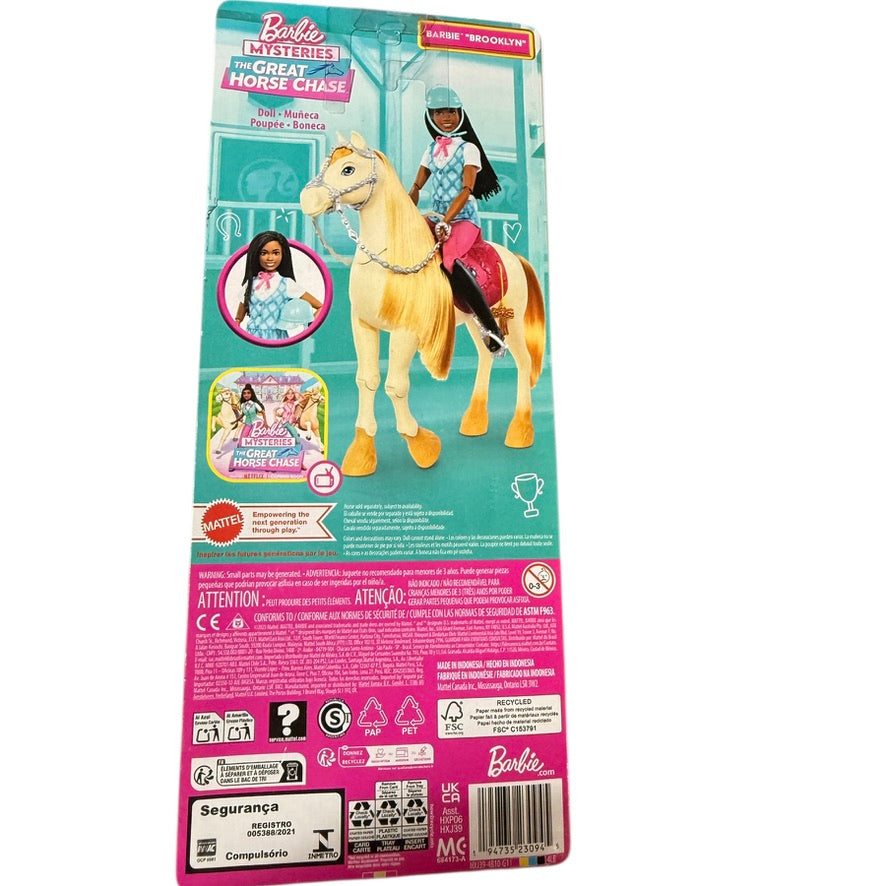 Barbie Brooklyn Doll from the Great Horse Chase Netflix Mysteries, Preowned in Unopened Box