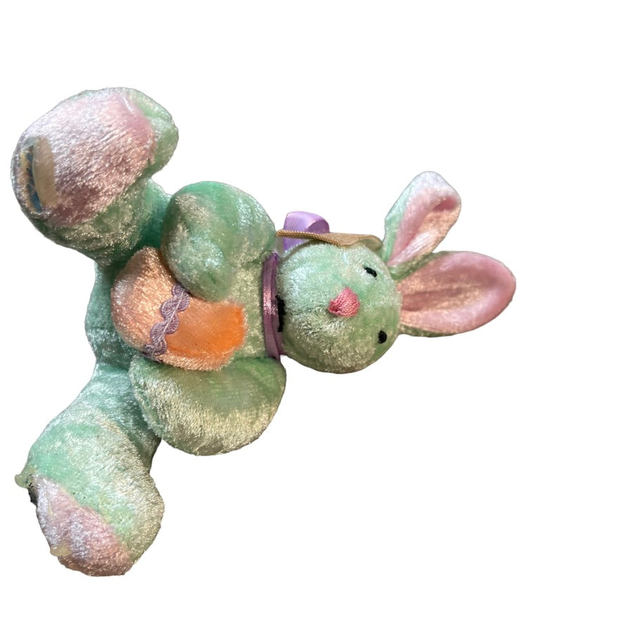 Pastel Colour Block 9" Shaggy Easter Bunny & 5" Green Dandee MTY International Bunny Plush