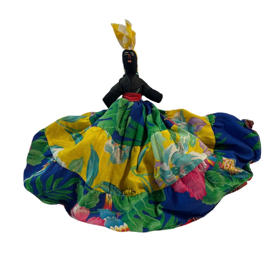 Topsy-Turvey Upside Down African Tribal Doll with Flowing Skirts & Traditional Headdresses