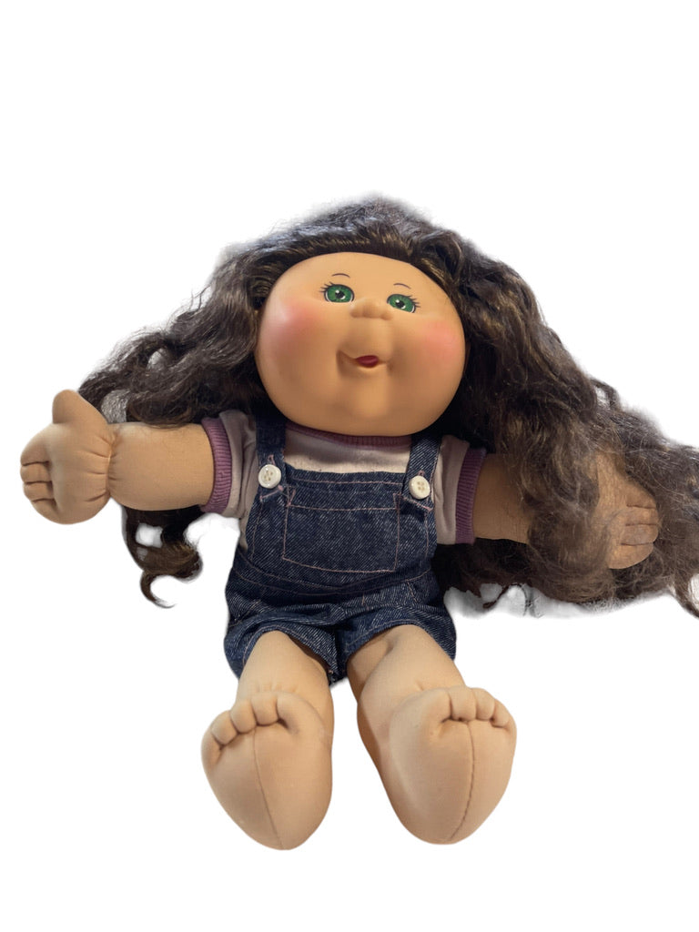 Beautiful Green Eyed Cabbage Patch Doll with Long Silky Hair & Classic Fragrance