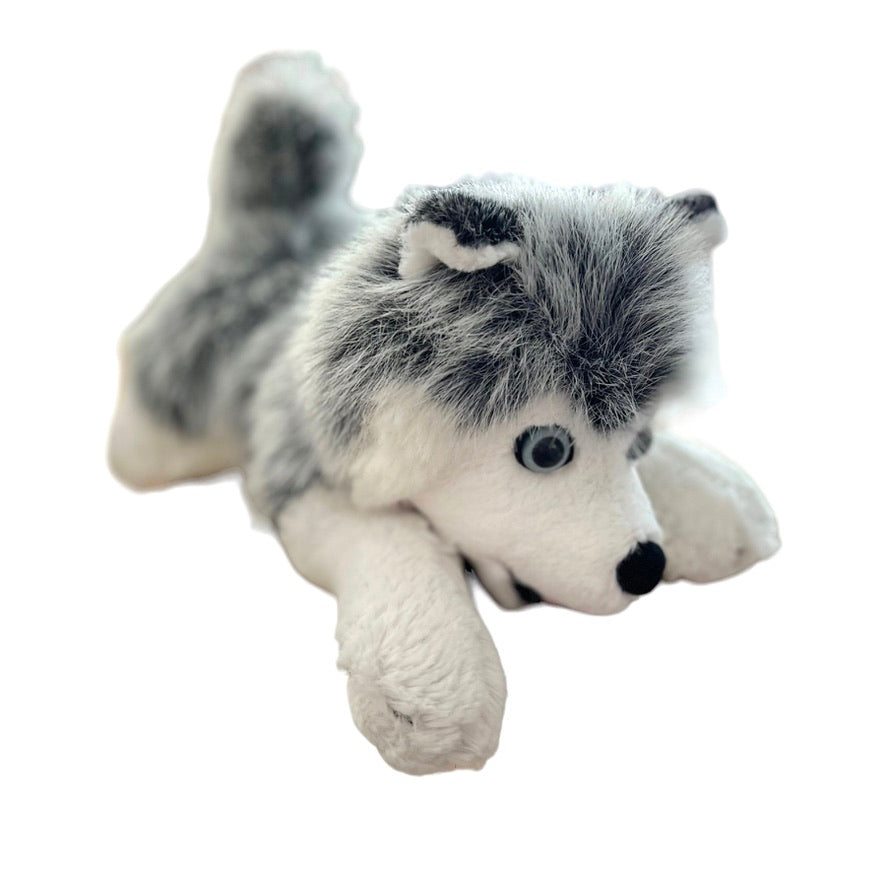 Realistic Blue Eyed Husky Brand Stuffed Animal Dog