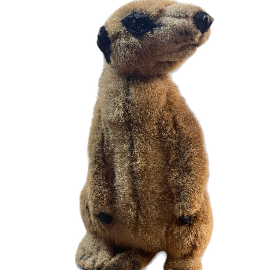 Realistic Fiesta 14" Sitting Meerkat with Black Ears, Paw and Feet in EUC