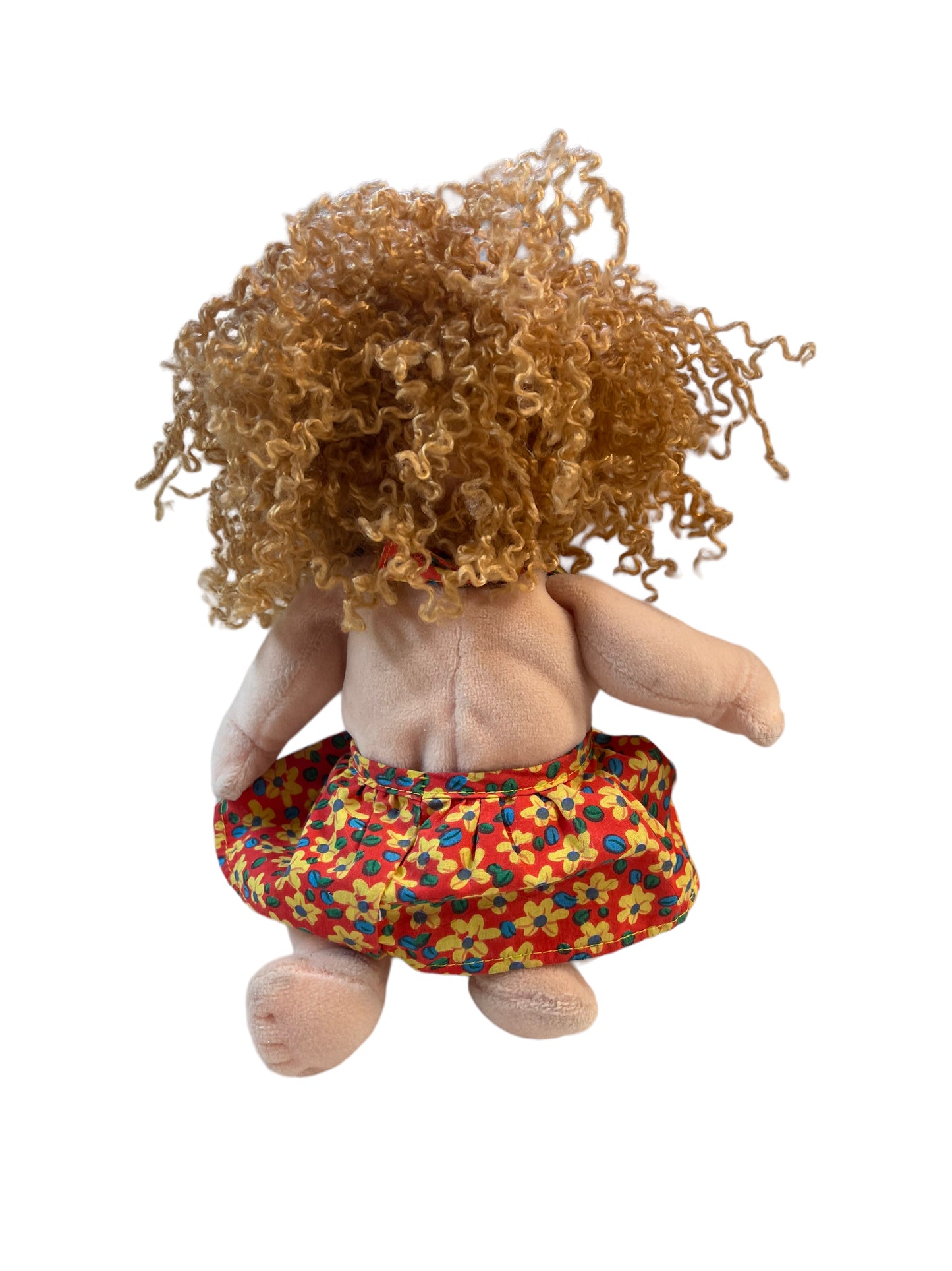 Beanie Kid, 'Princess', Vintage Stuffed Doll Toy with Wild Crimped Hair & Halter Dress