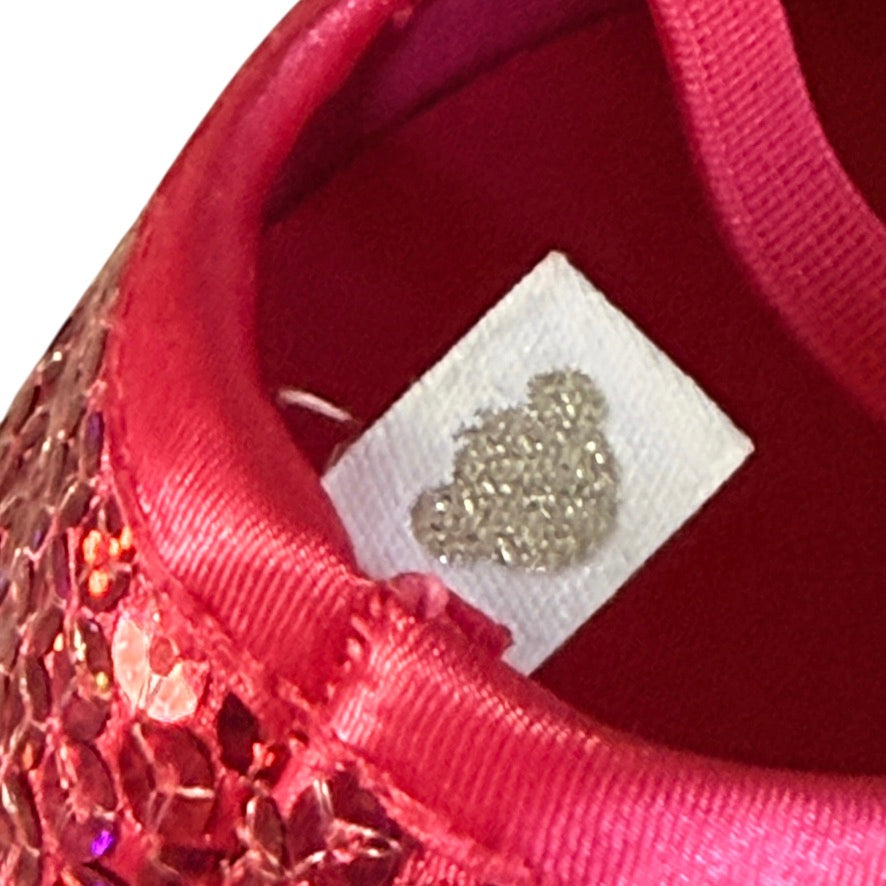 Build=A-Bear Hot Pink Sparkle Sequinned Mary Jane Shoes in Very Good Preowned Condition