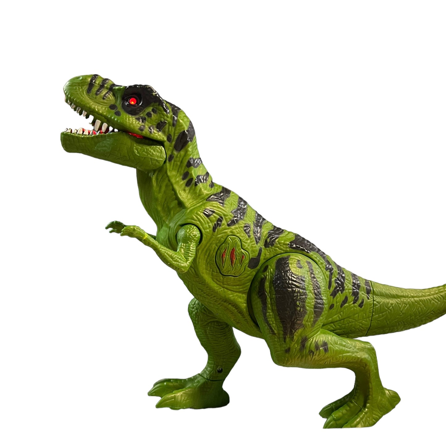 Roaring Jurassic ParkT-Rex Toy Dinosaur, Eyes Glow Red when Activated Good Preowned Working Condition