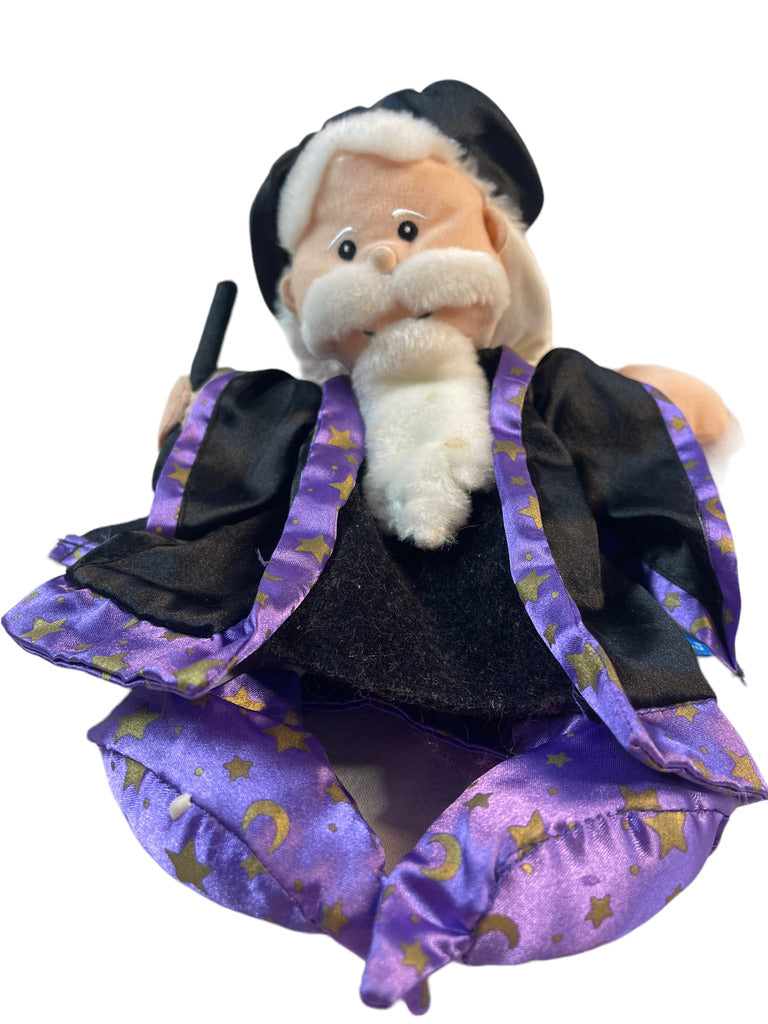 Fiesta Craft Merlin the Wizard Hand Puppet Royal Purple Robes and Wand