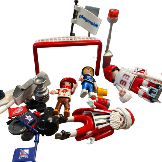 NHL 2016 Playmobil Advent Calendar Tokens Including Stanley Cup, Skating Santa GUC