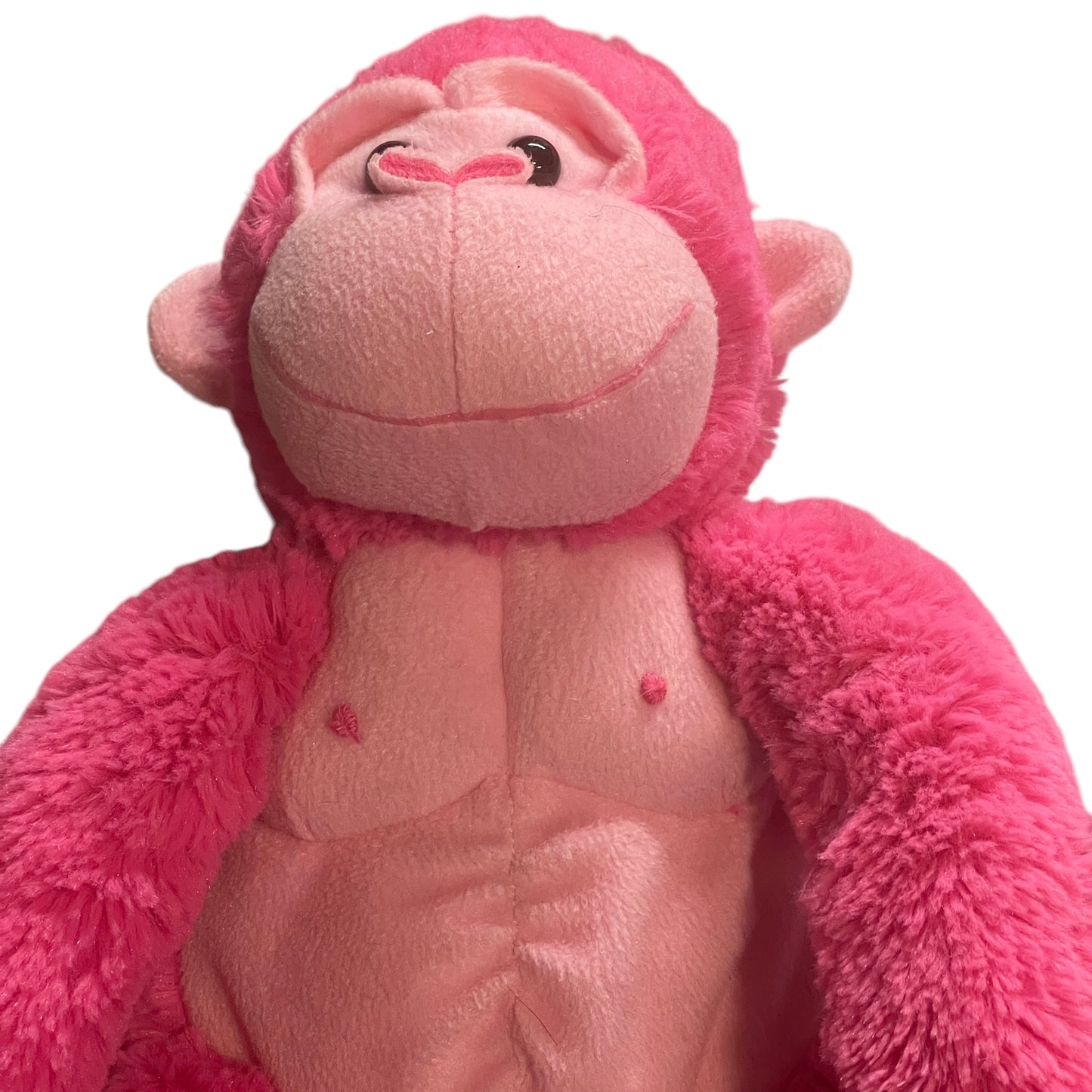 Animal Alley 14" Hot Pink Hanging Gorilla/Ape Stuffed Animal Plush, Long Arms- Hook& Loop