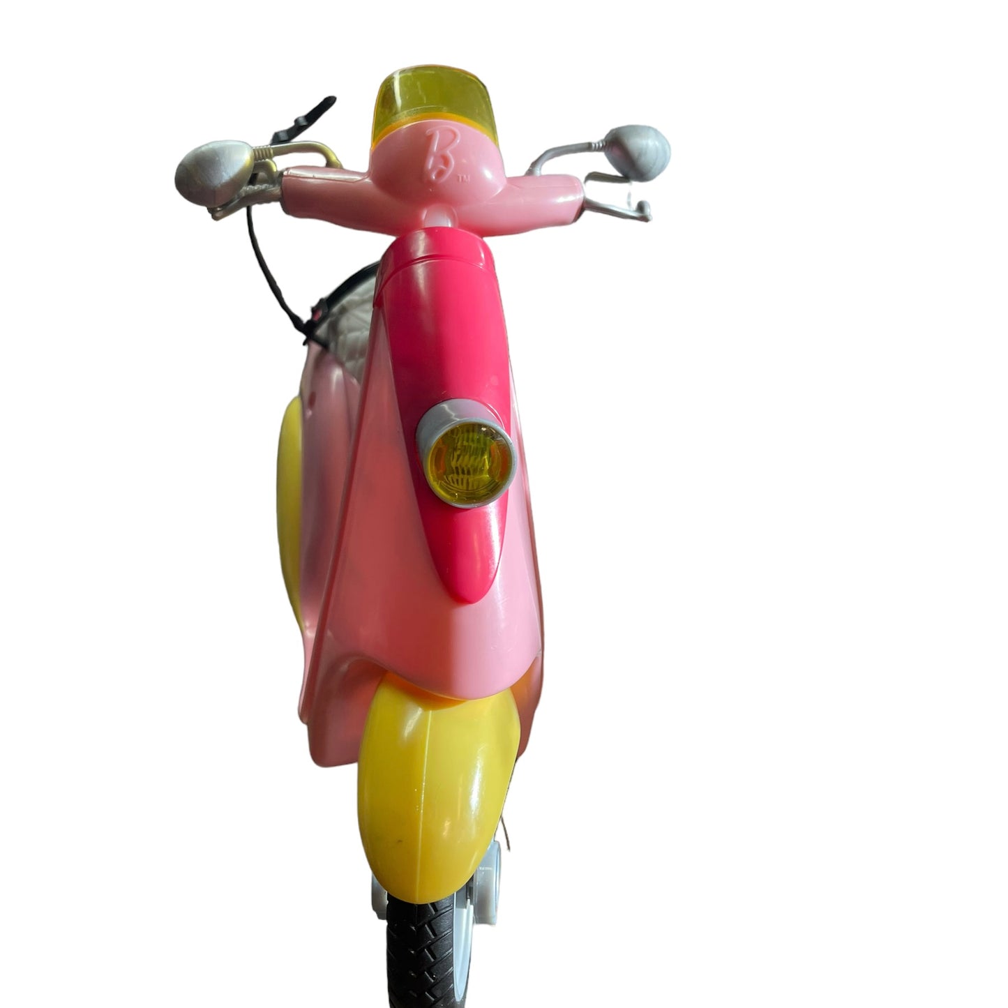 Barbie Moped/Vespa/Scooter Pink with Yellow Accents Pink Basket in GUC