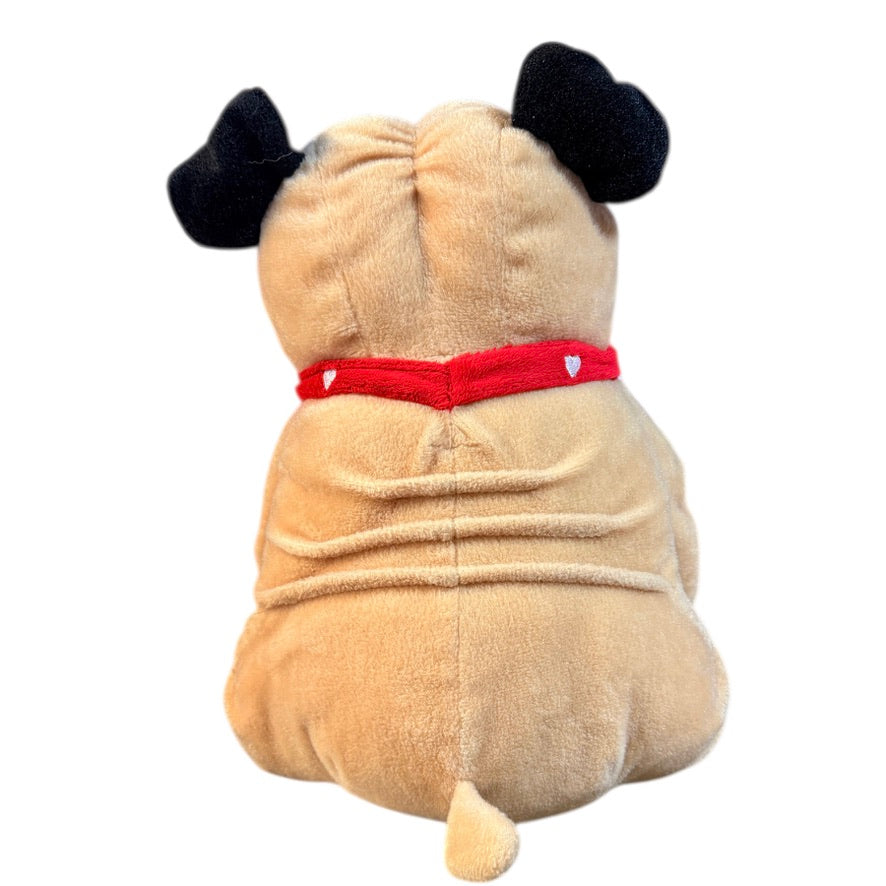 Irresistible Realistic Pug Stuffed Dog Plush, Huge Squishy Black Jowls, Super Cuddly Body!