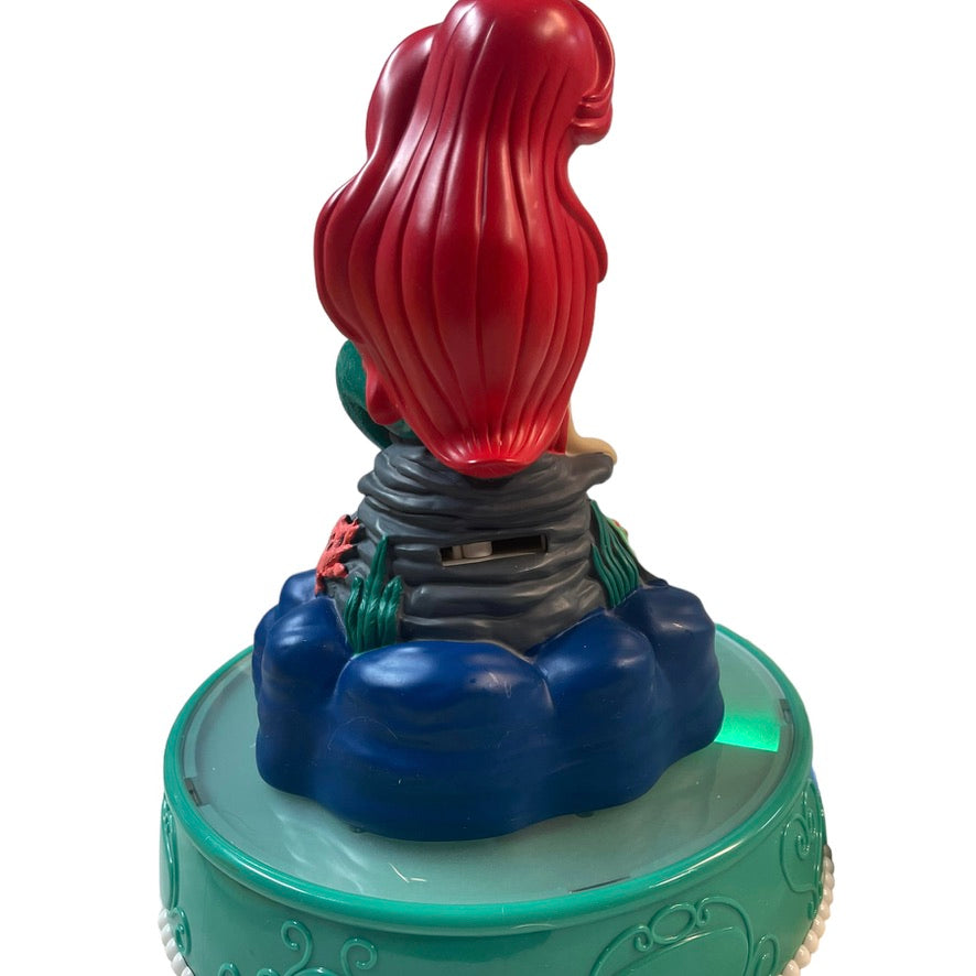 Disney Little Mermaid Ariel Talking Singing Light Up Coin Bank GUC Missing Plug