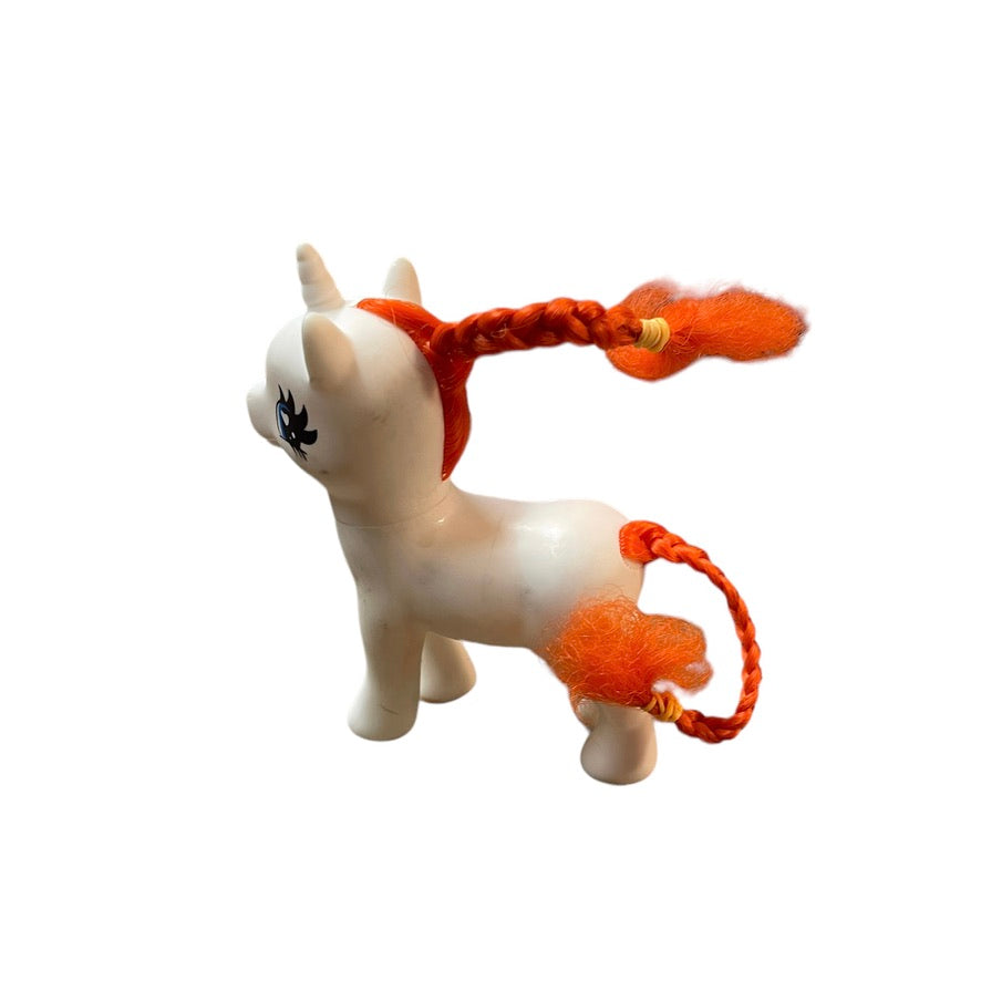 Gi-Go-Mold 3-16-B1 Fakie Spaceman White My Little Pony with Orange Mane with Tulip