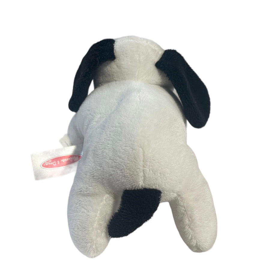 Melissa and Doug Black&White 9" Plush PuppyStuffed Animal Toy, Embroidered Face, Spot on Tummy