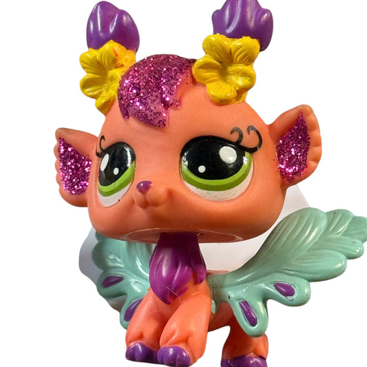 Sweet Fairy # 2616 Authentic Honeysuckle, Littlest Pet Shop Glittery Fairy 2.5" Figurine in EUC