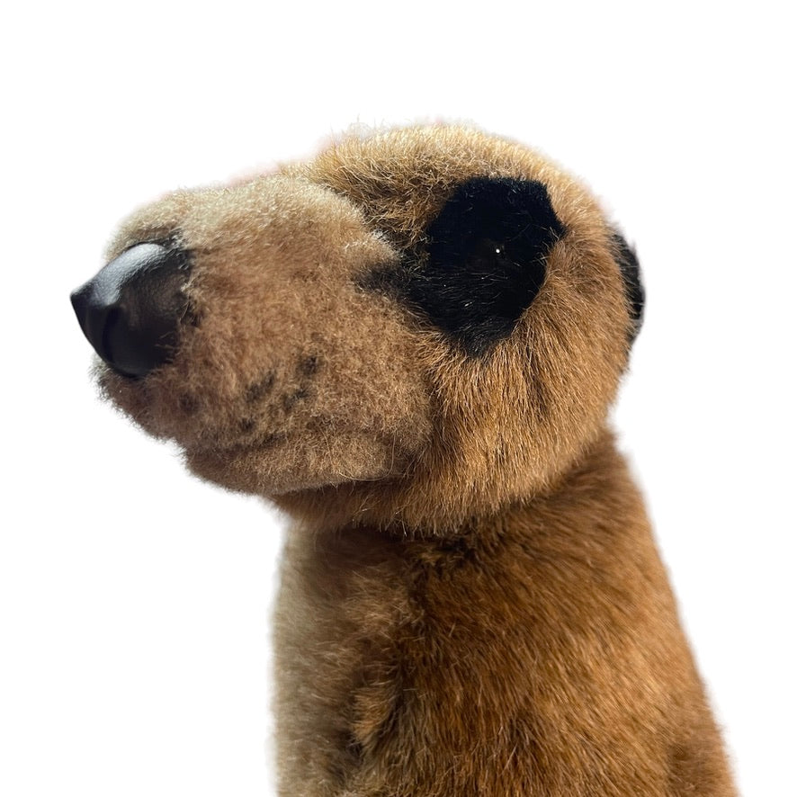 Realistic Fiesta 14" Sitting Meerkat with Black Ears, Paw and Feet in EUC