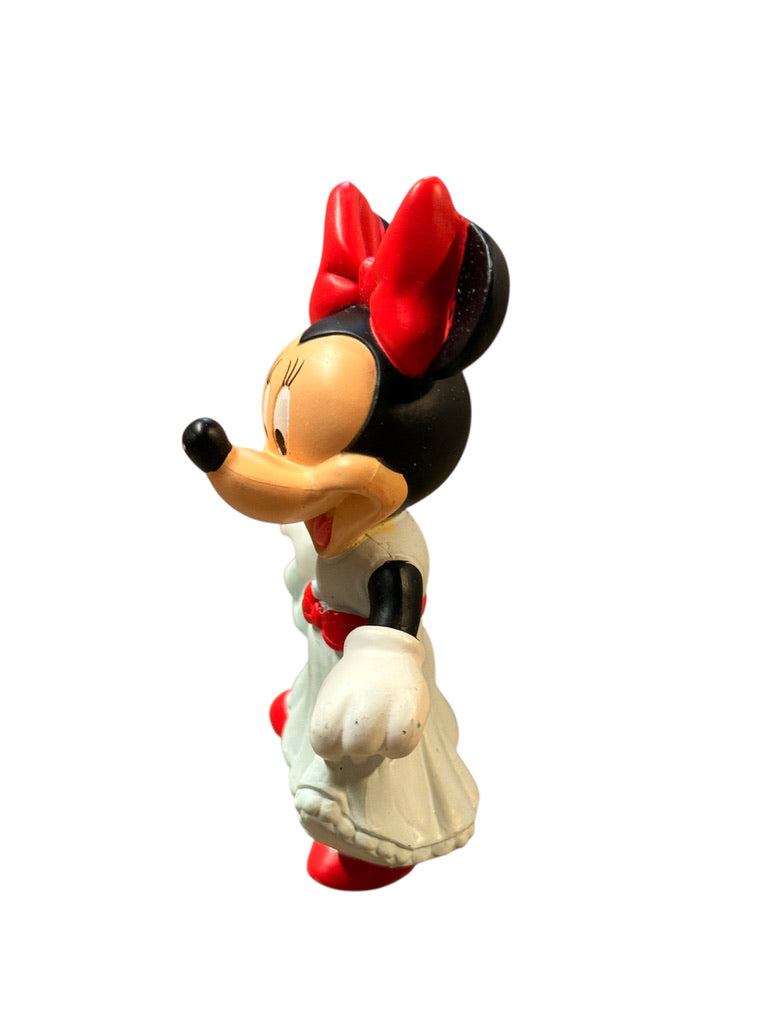 Walt Disney Parks Minnie Mouse 3.5" Happy Meal Toy, 2005, Vinyl in Blue Dress & Red Bow