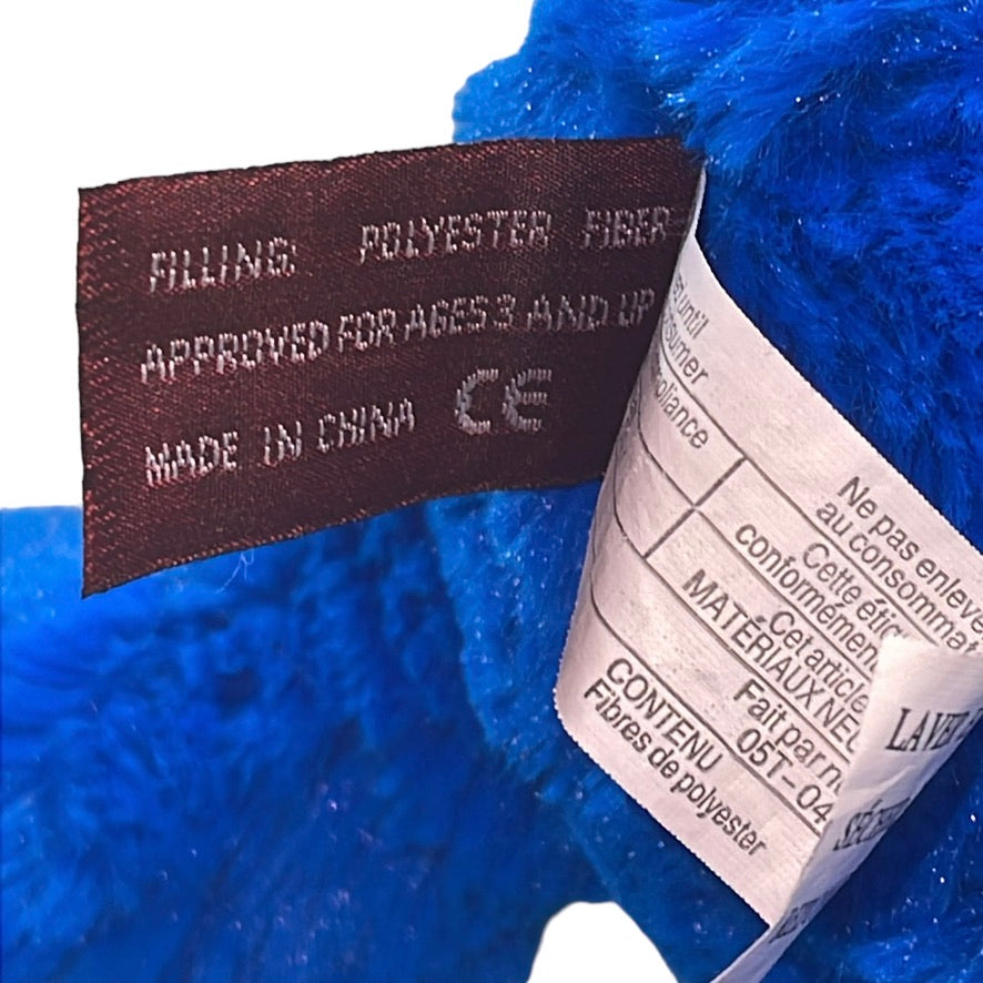 Bearington Cpllection Royal Blue 9.5" Classic Teddy Bear 2017 For ATB Financial, Blue Satin Bow Accent