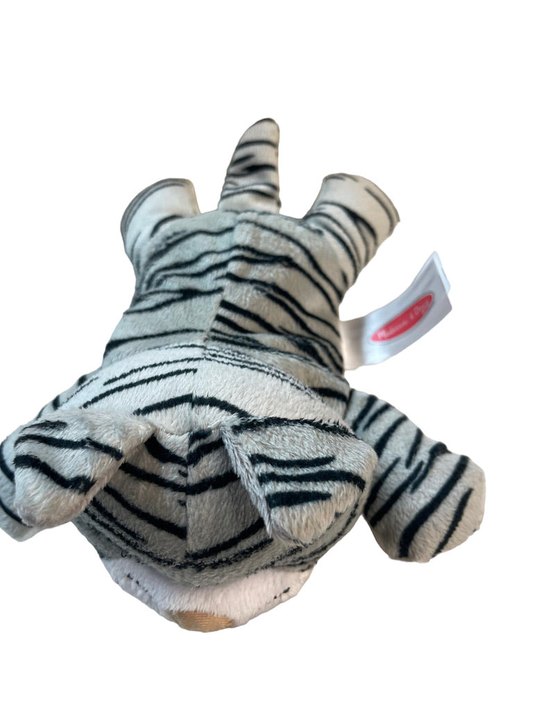 Melissa & Doug Tiger Tabby Plush Kitten Cat, Black, White Grey Stuffed Animal Toy