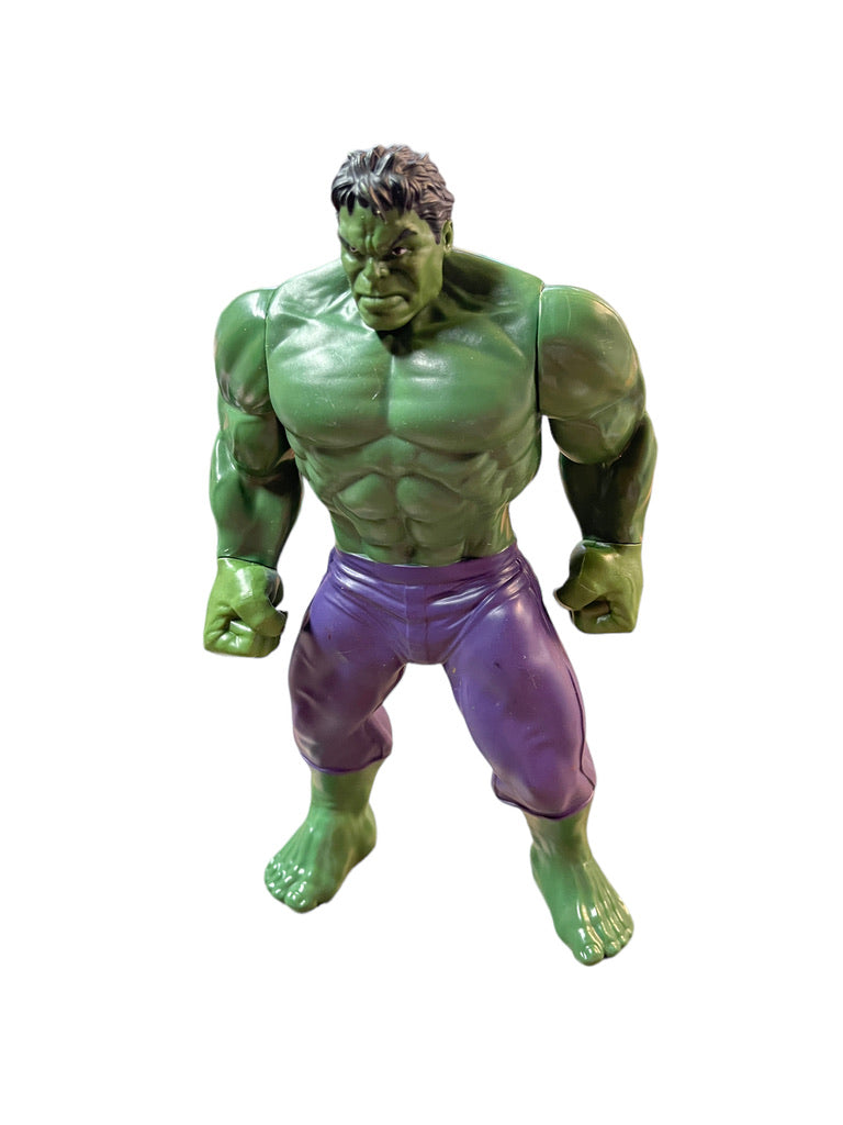 Hasbro Marvel 9.5" Incredible Hulk Plastic Figurine with Moveable Arms in GUC